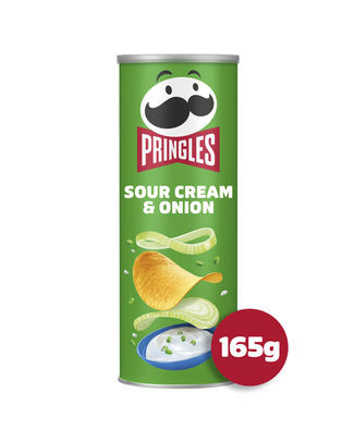 PRINGLES SOUR CREAM&ONION CHIPS 165GR