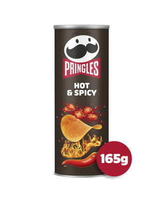 PRINGLES HOT&SPICY CHIPS 165GR(19ST)