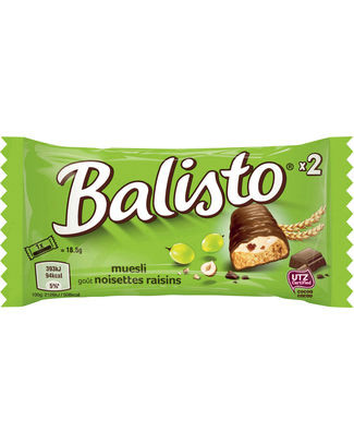 BALISTO MUESLI CHOCO ROZIJNEN 37gr (20st)