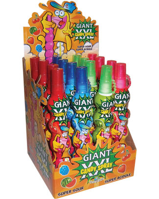 Giant XXl candy spray 115ml/16 stuks