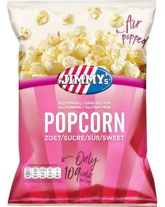 Jimmy's Popcorn mini zoet 27 gr (21 stuks)