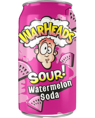 Warheads watermelon sour soda blik 335ml, 12 stuks