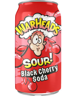 Warheads black cherry sour soda 355ml/12 stuks