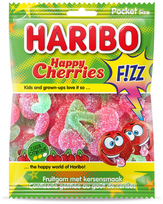 Haribo happy cherries fizz 28x70 gr