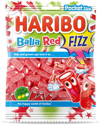 Haribo balla red fizz zuur 28x70gr