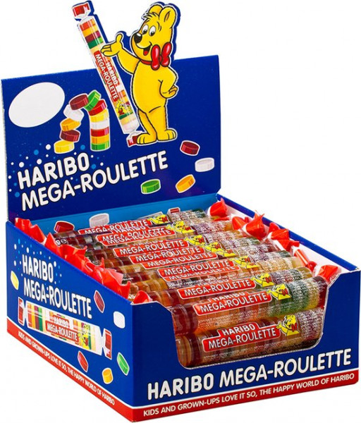 Haribo mega roulette fruit 40x 45 gr