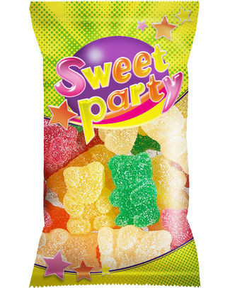 Sweet party zure beertjes 100gr (16st)