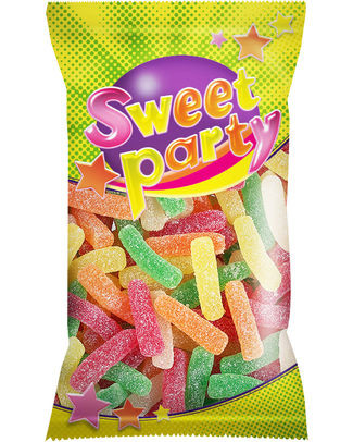 Sweet Party zure stokjes 100 gr (16st)