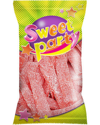 SWEET PARTY AARDBEIMATJES ZAKJE 55GR (16st)