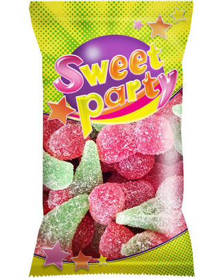 SWEET PARTY ZUUR KERS ZAKJE 75GR (16st)