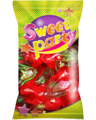 SWEET PARTY DUBBLE KERSEN ZAKJE 70GR (16stuks)