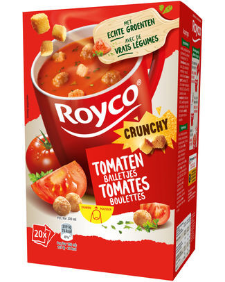 Royco crunchy tomatensoep met balletjes (20st)