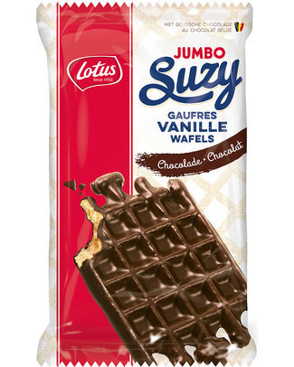 Lotus suzy jumbo chocolade wafel 75gr (20st)